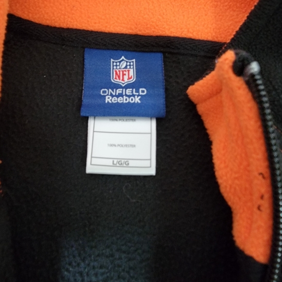 Mens size Large 2011 Reebok NFL Cincinnati Bengals Full Zip Fleece Jacket - Picture 8 of 9